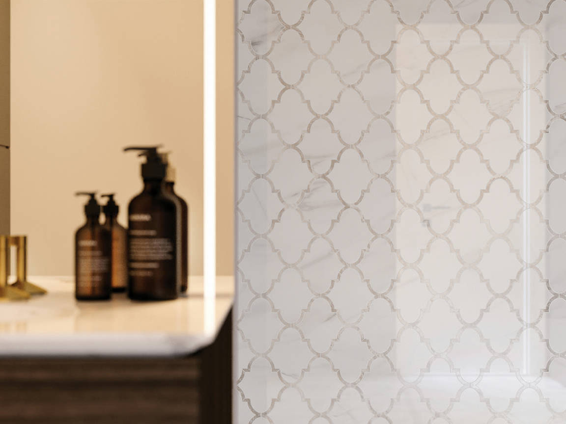 Ardor Infatuation Arabesque Polished Mosaic 3 | La Raj Tile & Marble