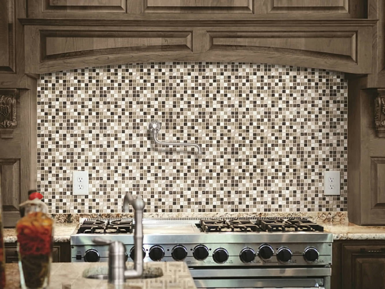 Bliss Cappucinno Glass Stone Blend Mosaic 0 | La Raj Tile & Marble