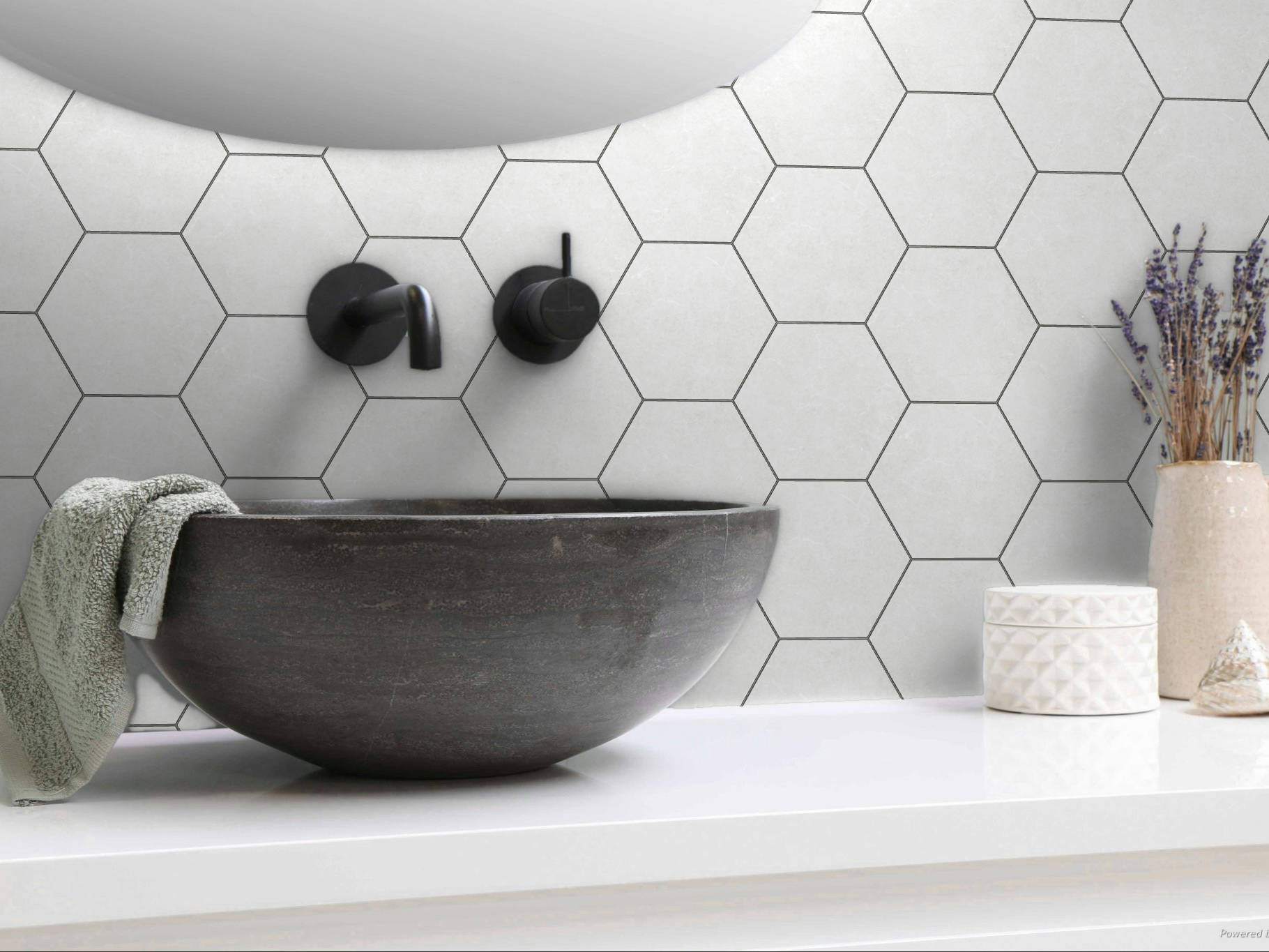 Form 5.5X6.3” White Hexagon | La Raj Tile & Marble