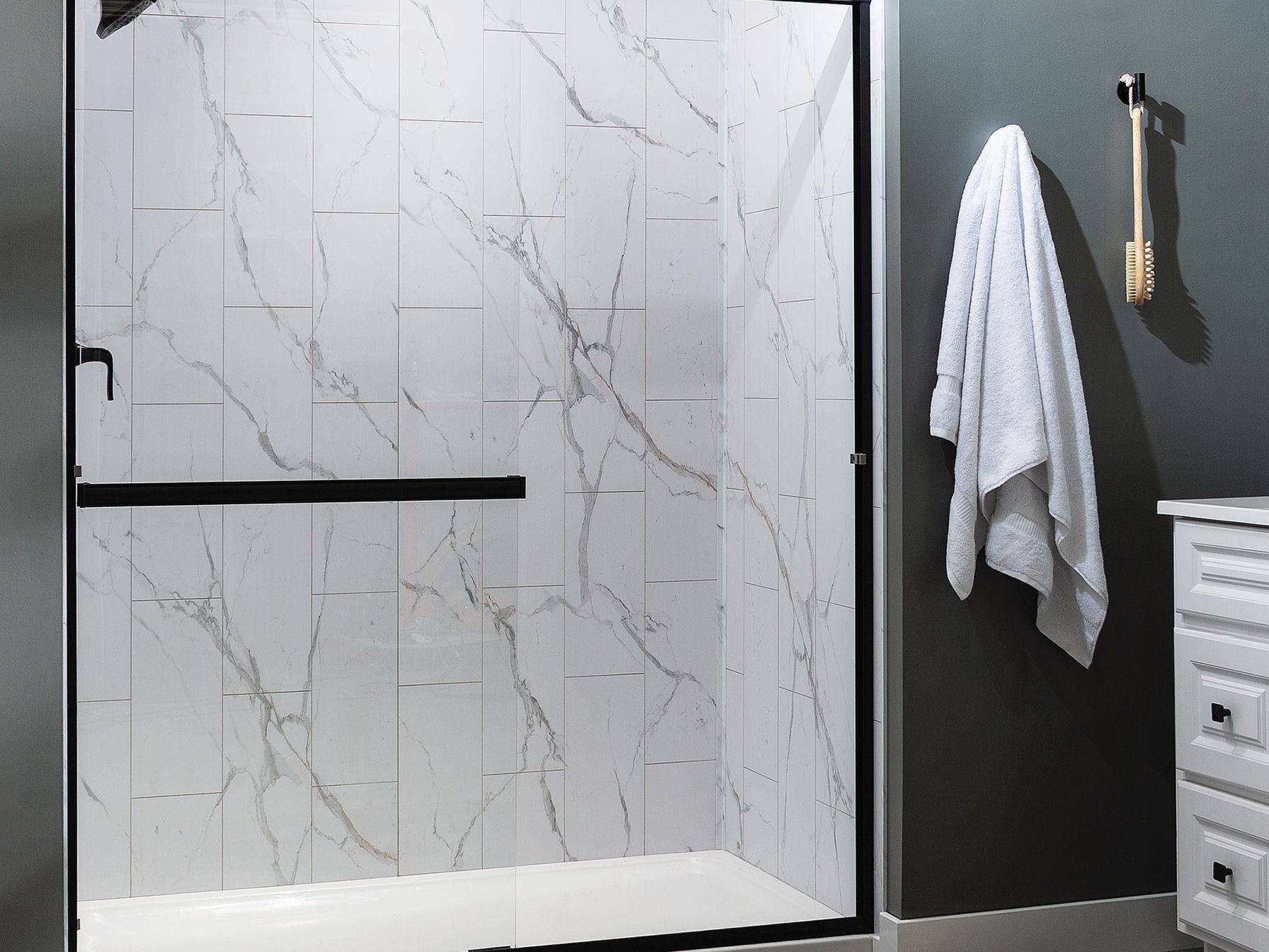 Carrara Marble Shower Wall Kit 30x60x78 | La Raj Tile & Marble