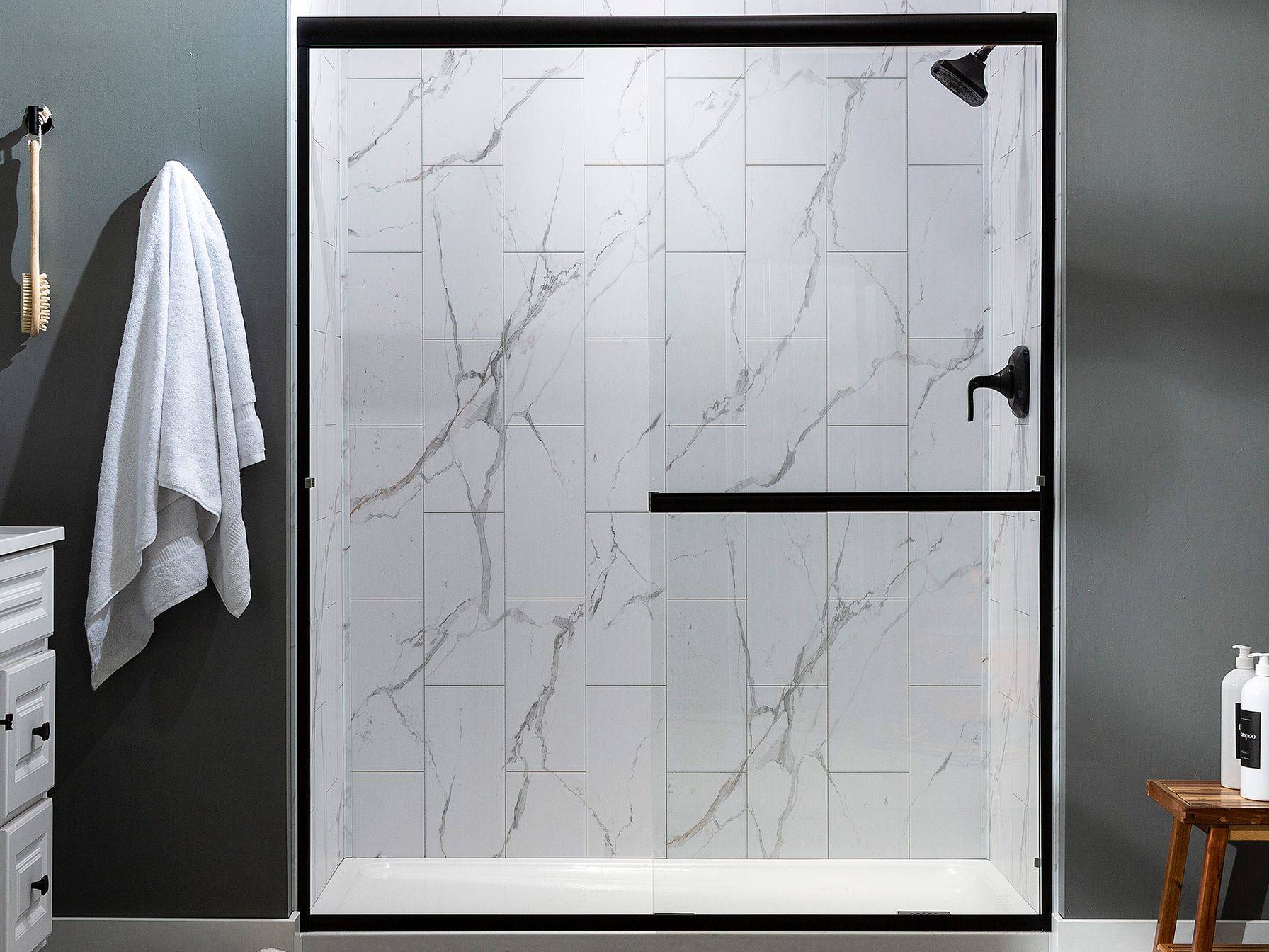 Carrara Marble Shower Wall Kit 32x60x78 | La Raj Tile & Marble