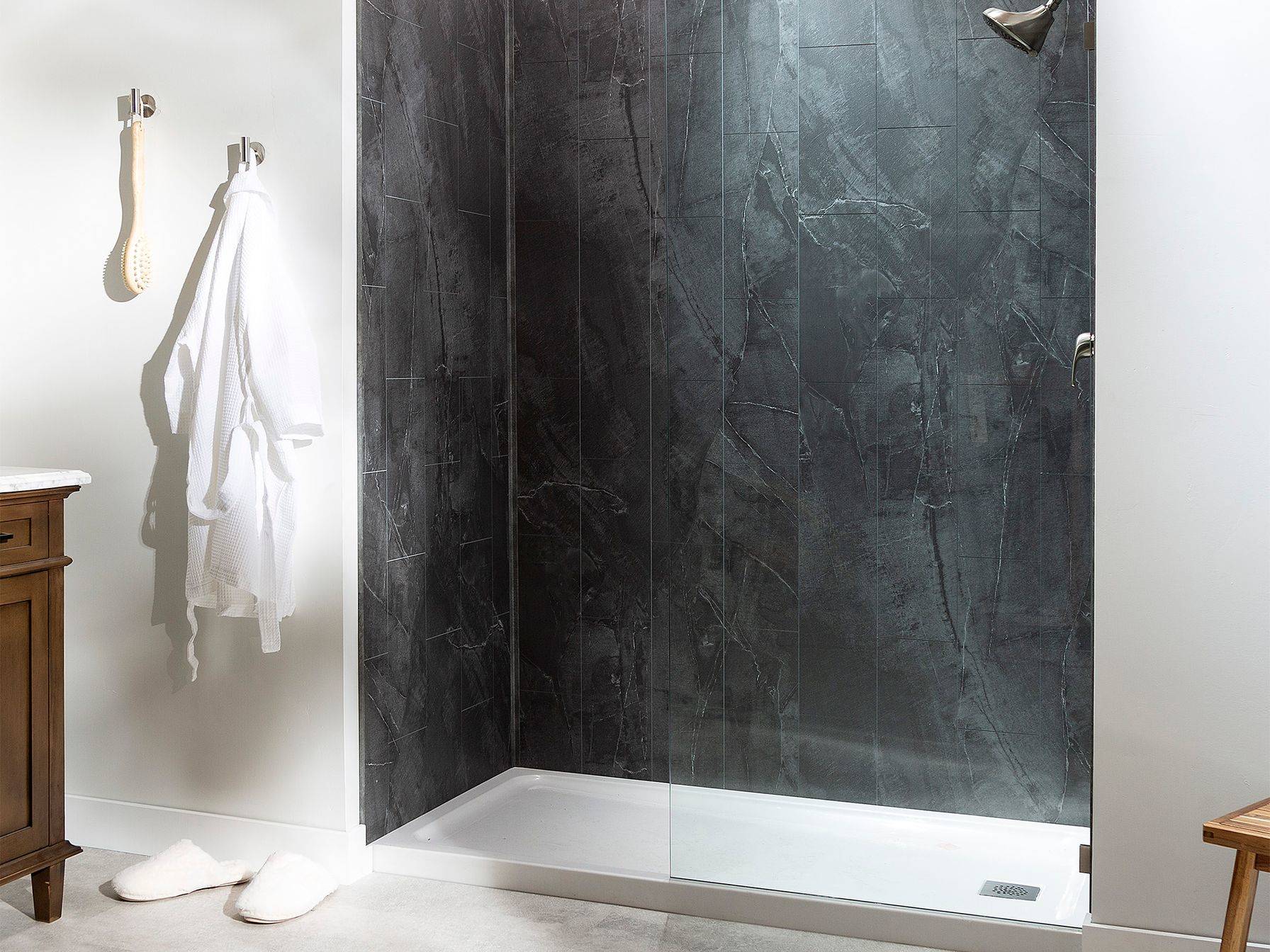 Cracked Slate Shower Wall Kit 36x36x78 | La Raj Tile & Marble