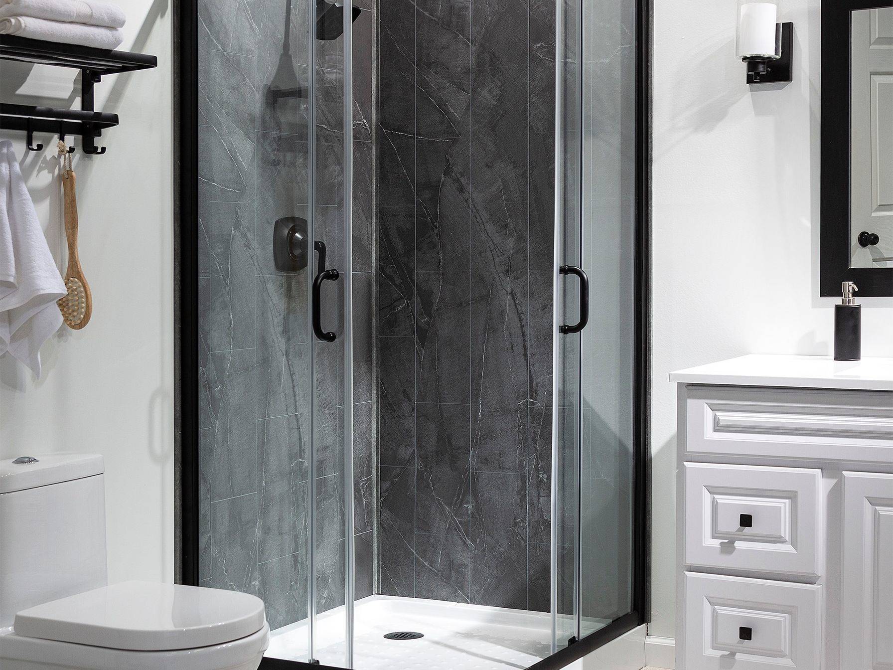 Cracked Slate Shower Wall Kit 36x60x78 | La Raj Tile & Marble