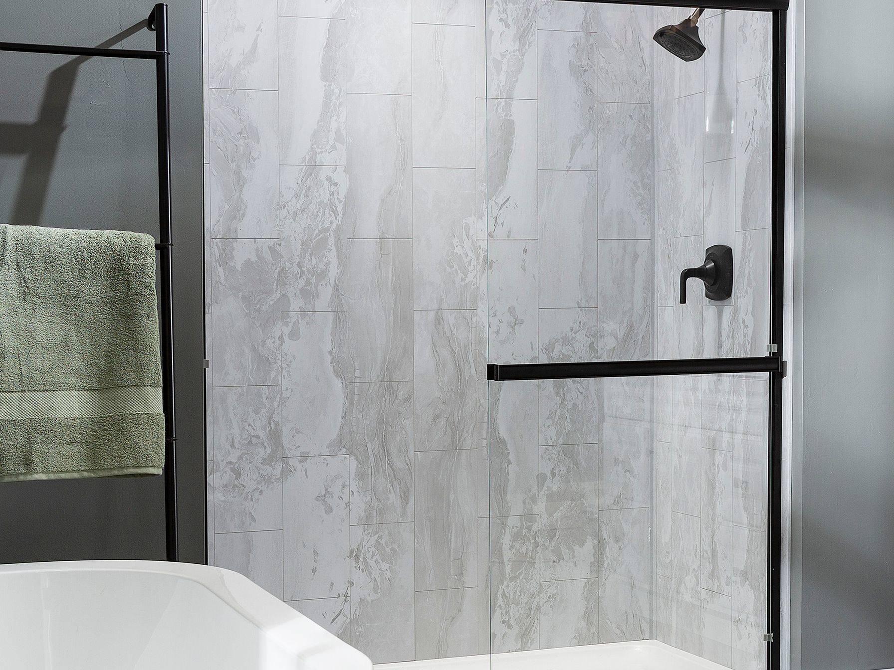 Iced Pewter Shower Wall Kit 30x60x78 | La Raj Tile & Marble