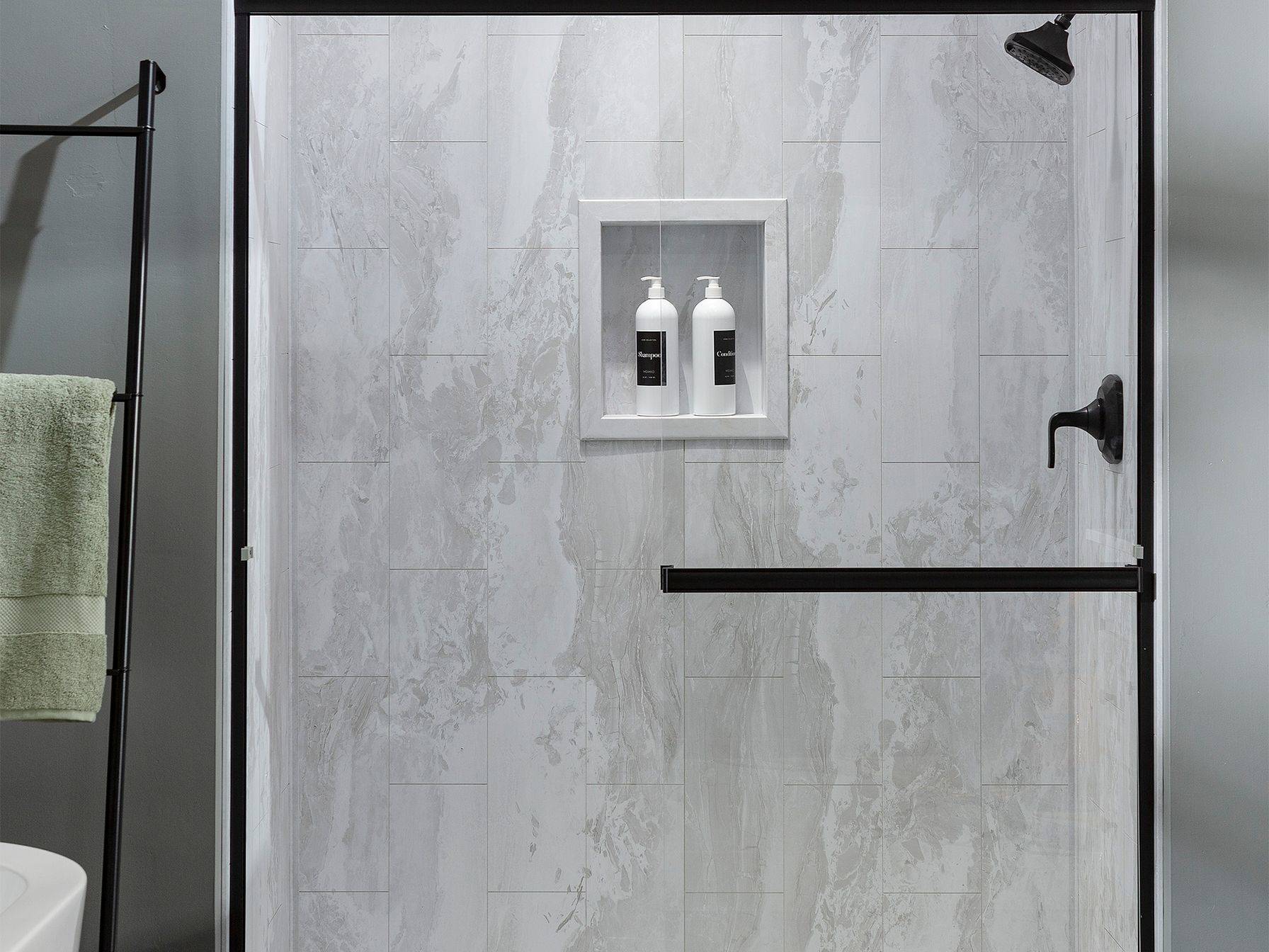 Iced Pewter Shower Wall Kit 36x36x78 | La Raj Tile & Marble