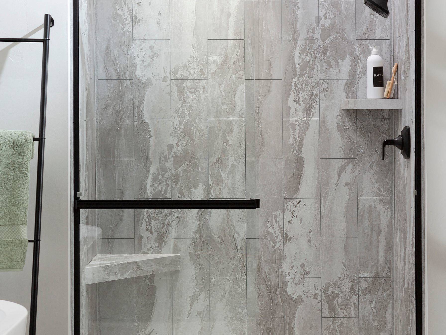 Smoky Sky Shower Wall Kit 32x60x78 | La Raj Tile & Marble