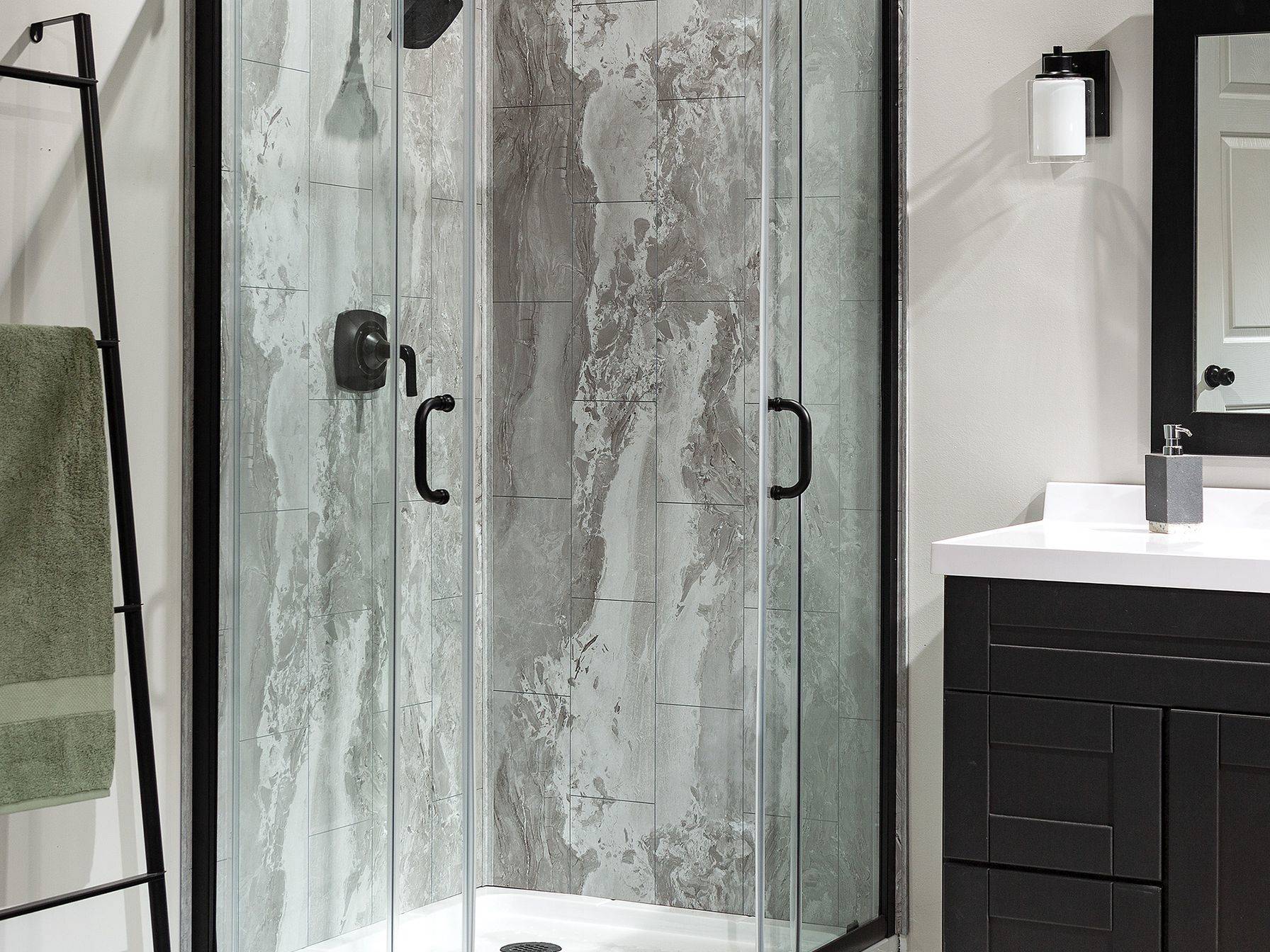 Smoky Sky Shower Wall Kit 36x60x78 | La Raj Tile & Marble