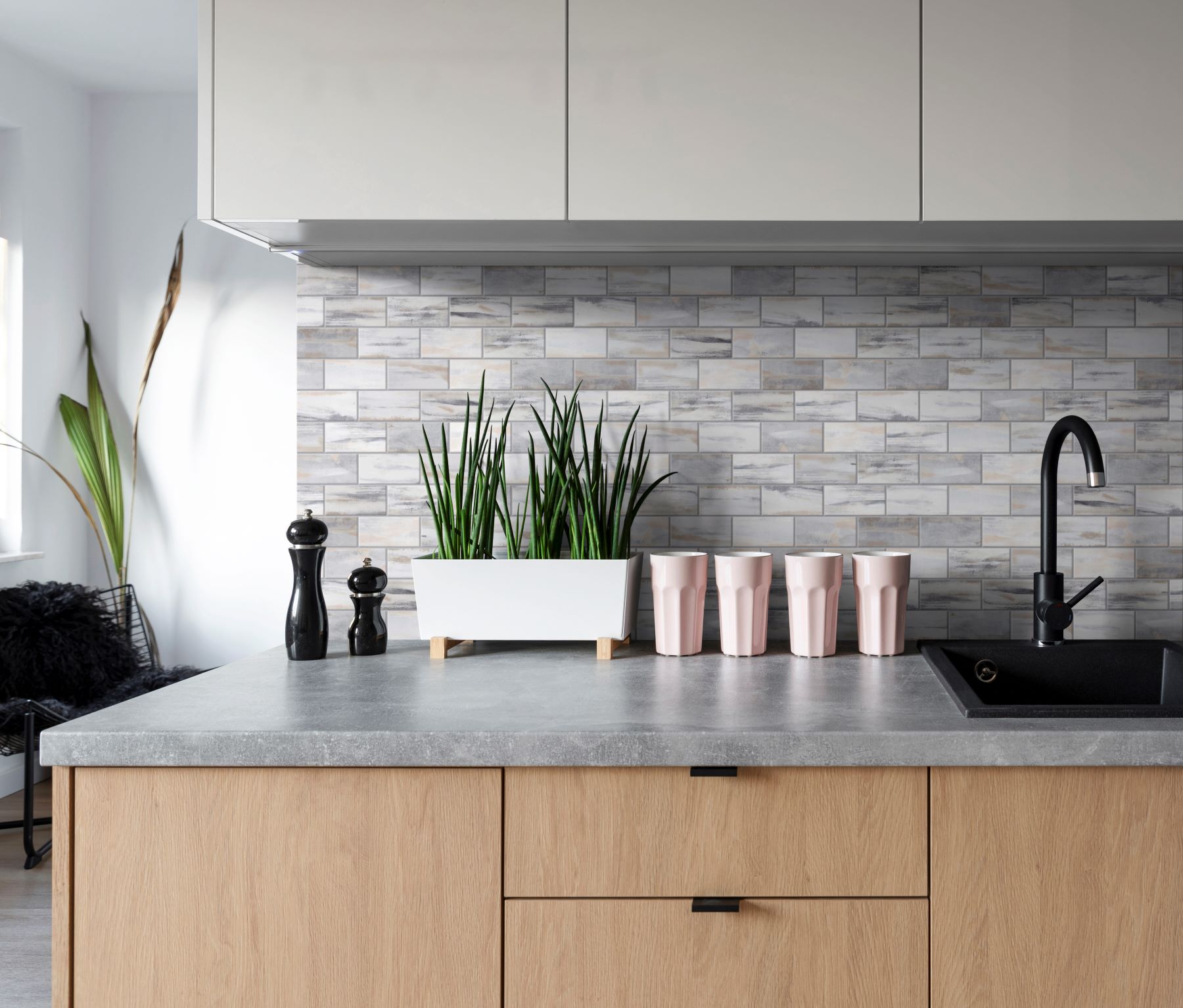 2"x4" Glazed Ceramic Grey Beige Mix Rough Surface Mosaic | La Raj Tile & Marble