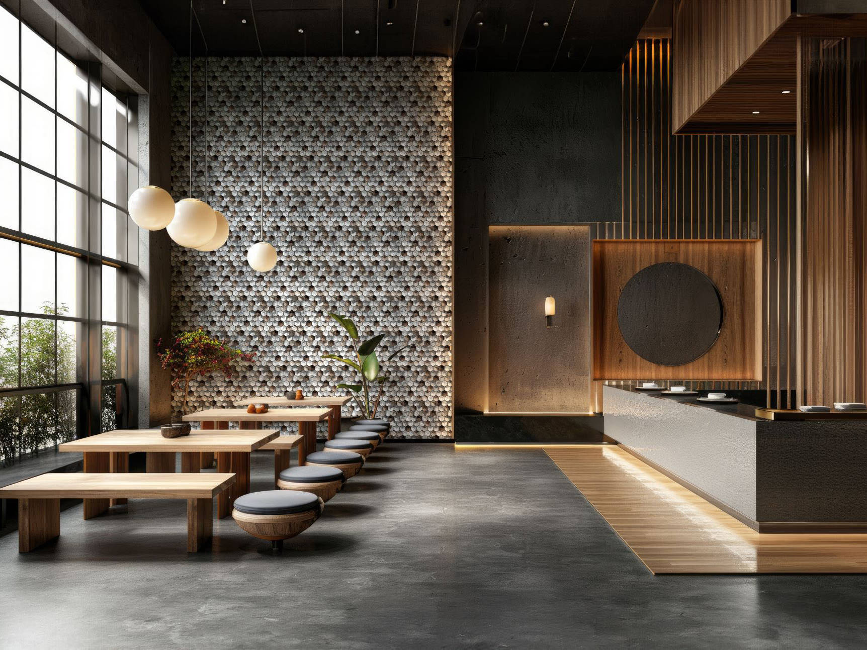 Aluminum Hexagon Silver Brown Mosaic | La Raj Tile & Marble