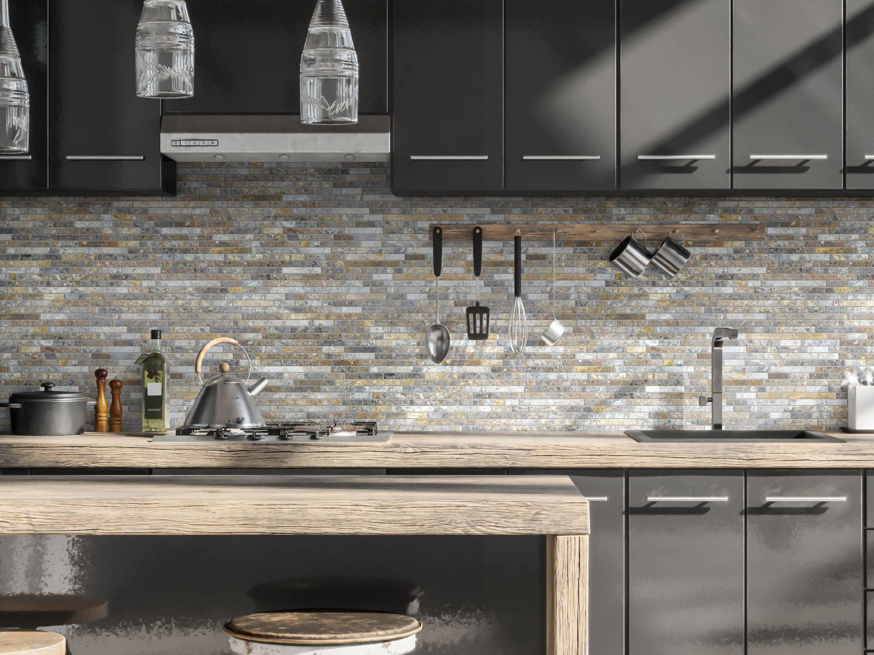 Baguette Royal Vein Mosaic | La Raj Tile & Marble