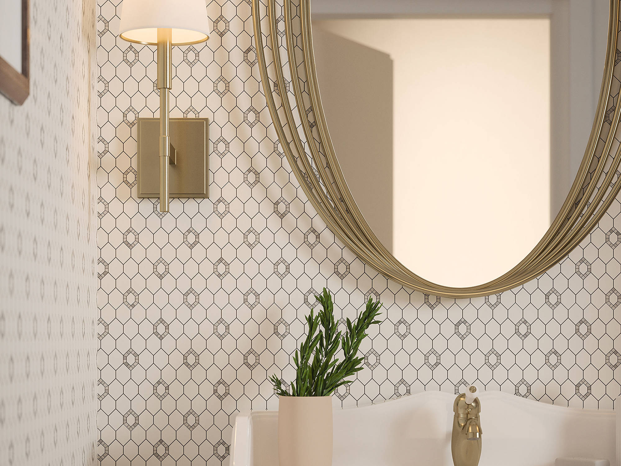 Daffodil Grey Mosaic | La Raj Tile & Marble