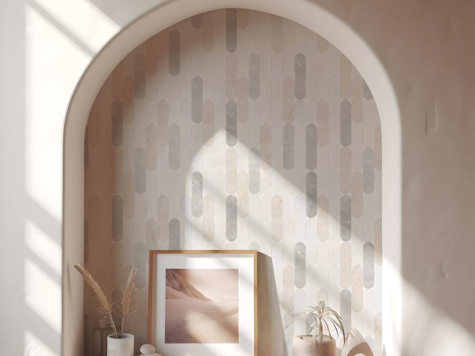 Elongated Round White | La Raj Tile & Marble