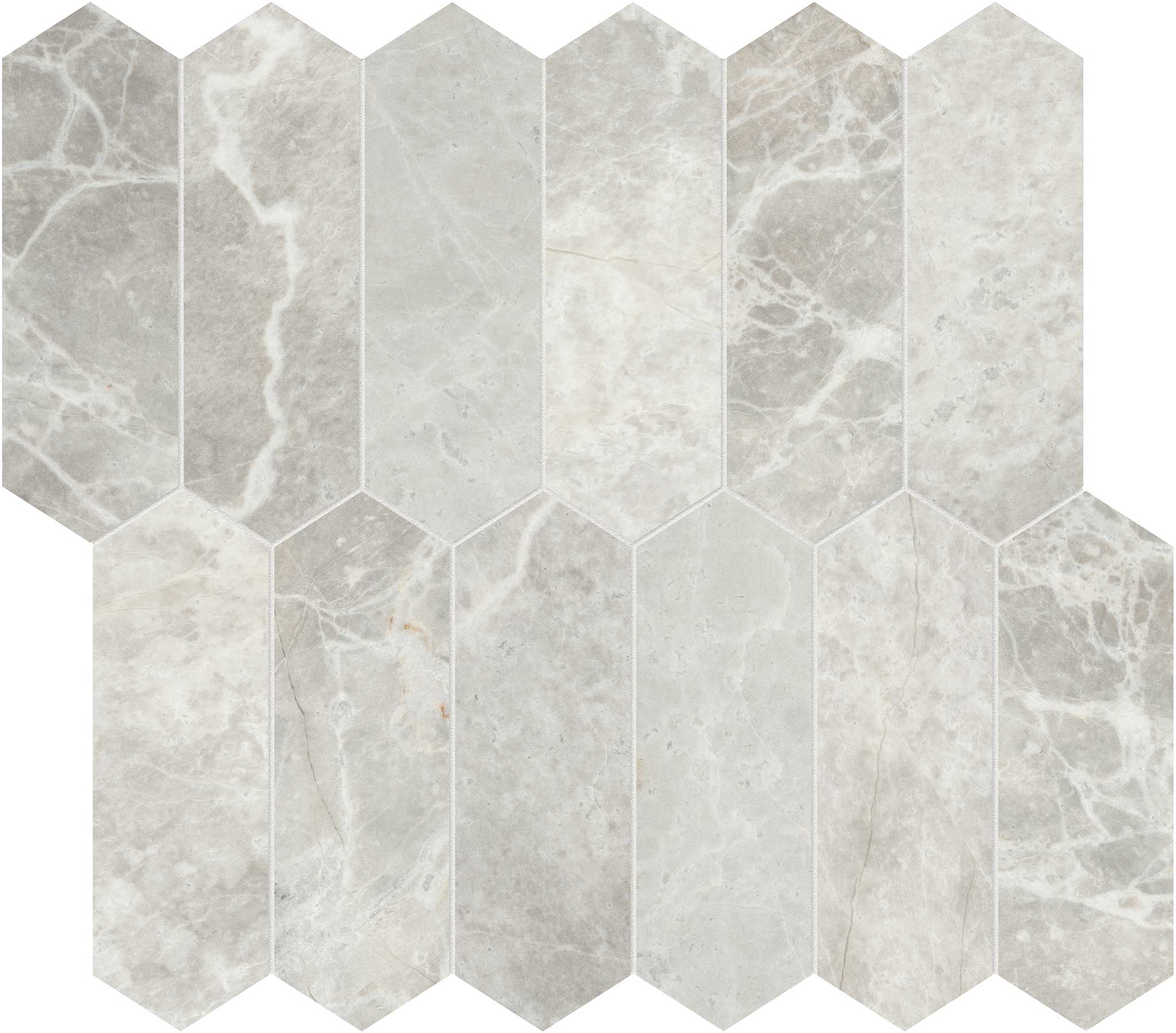 Apollo Argento 2x6 Picket Mosaic | La Raj Tile & Marble