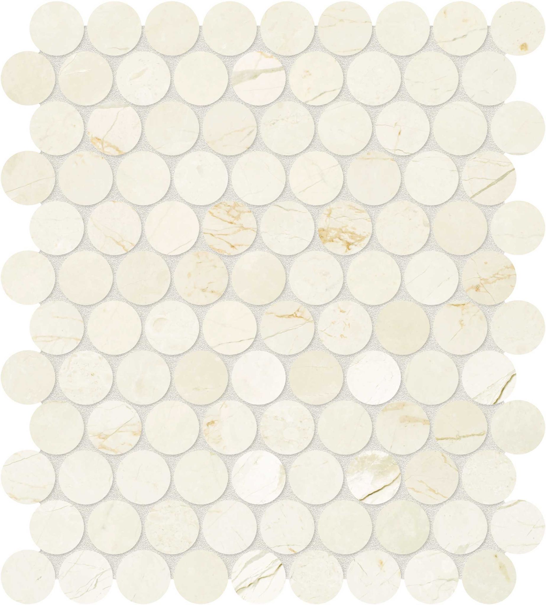 Avorio Crema 1.25 Penny Round Mosaic | La Raj Tile & Marble