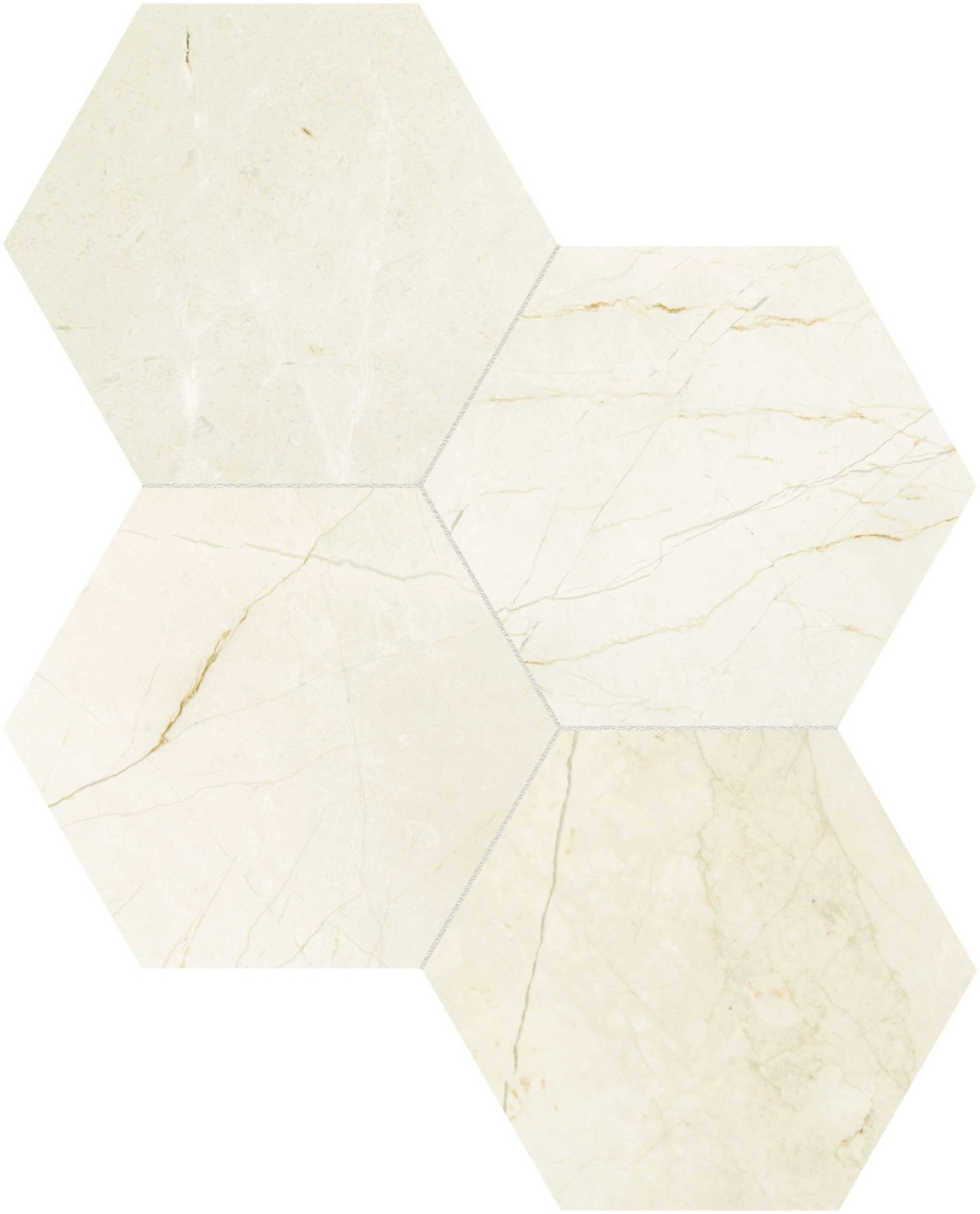 Avorio Crema 6 Hexagon Mosaic | La Raj Tile & Marble