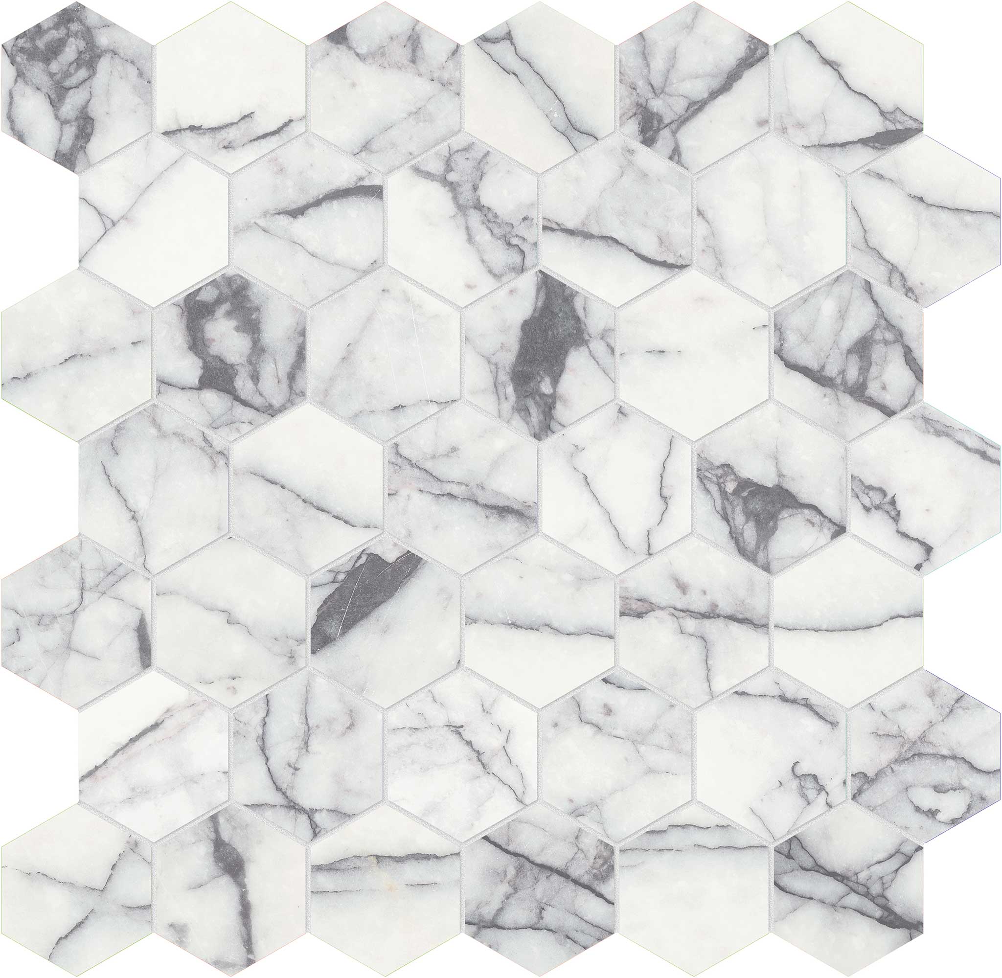 Lilac Volta 2 Hexagon Mosaic | La Raj Tile & Marble
