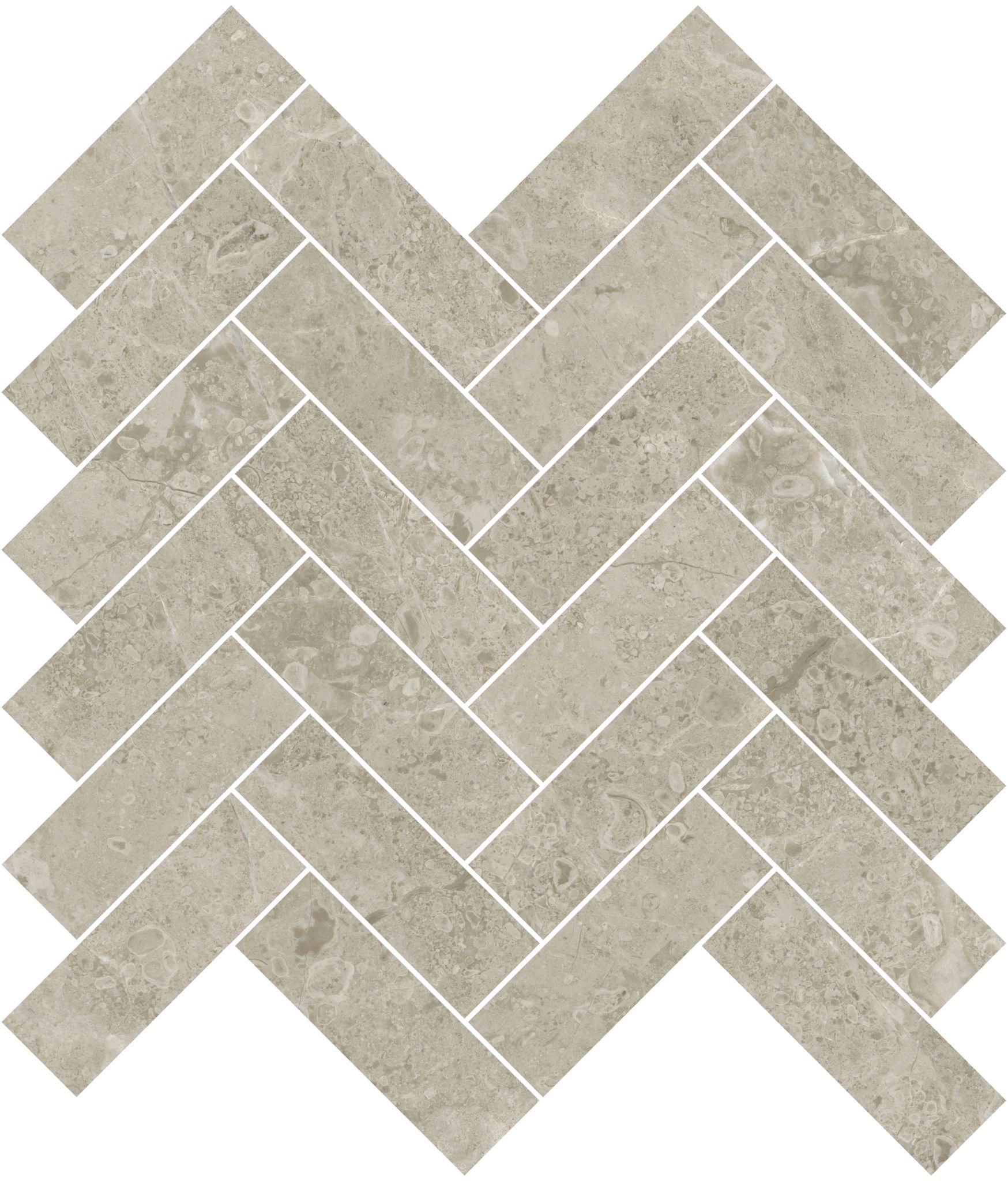 Ritz Gray 1.25x4 Herringbone Mosaic | La Raj Tile & Marble