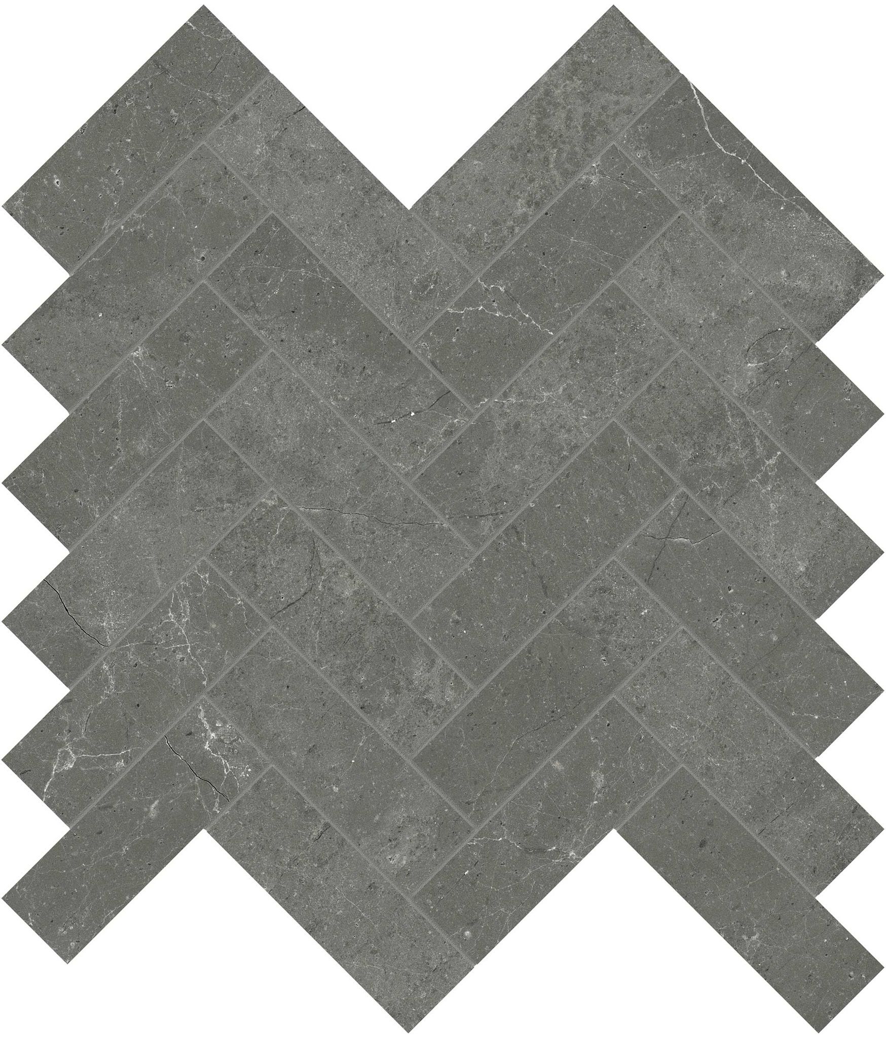 Stark Carbon 1.25x4 Herringbone Mosaic | La Raj Tile & Marble