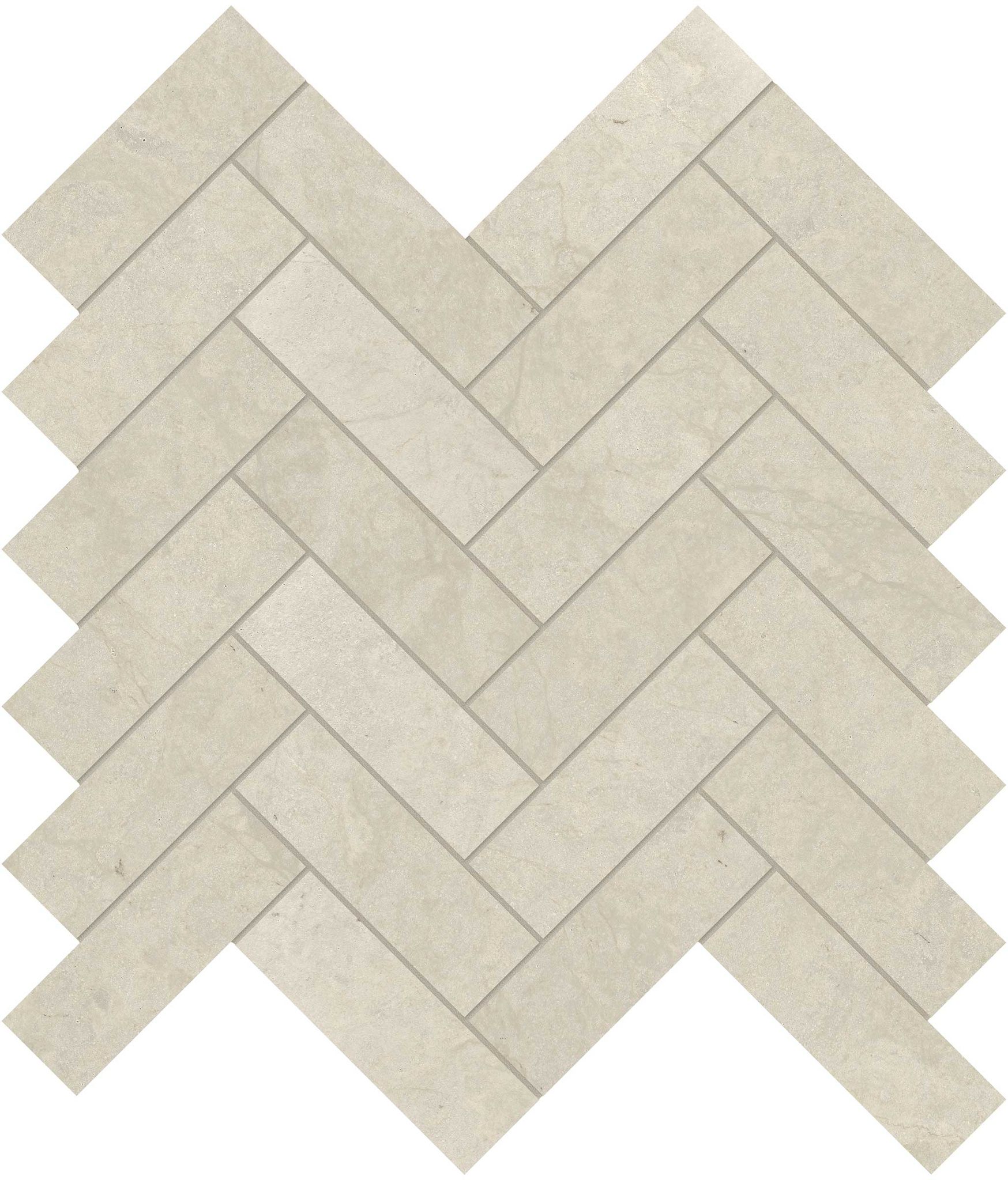 Tierra Halo 1.25x4 Herringbone Mosaic | La Raj Tile & Marble