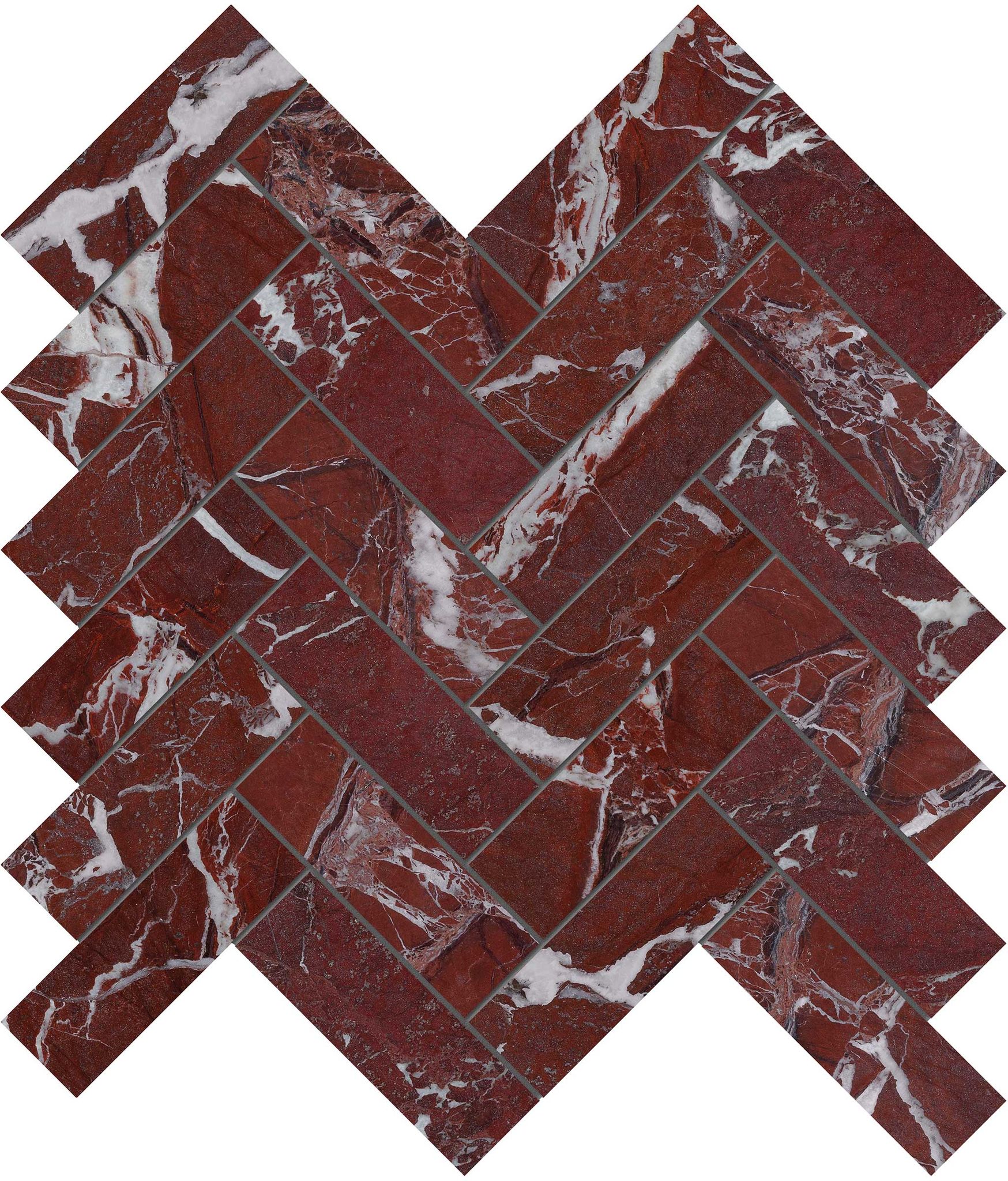 Tuscano Rosso 1.25x4 Herringbone Mosaic | La Raj Tile & Marble