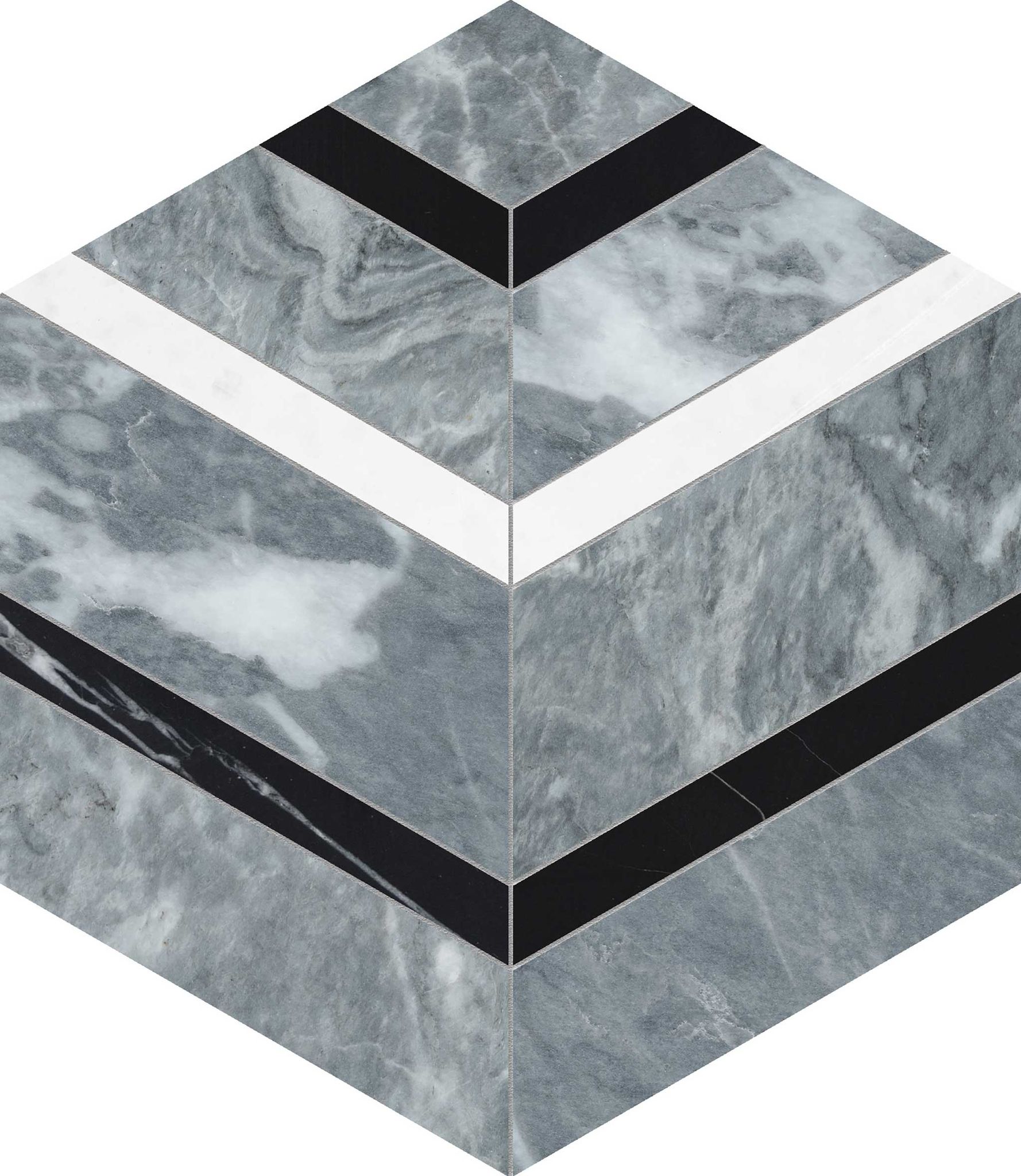 Utopio Hexo Monochromo Mosaic | La Raj Tile & Marble