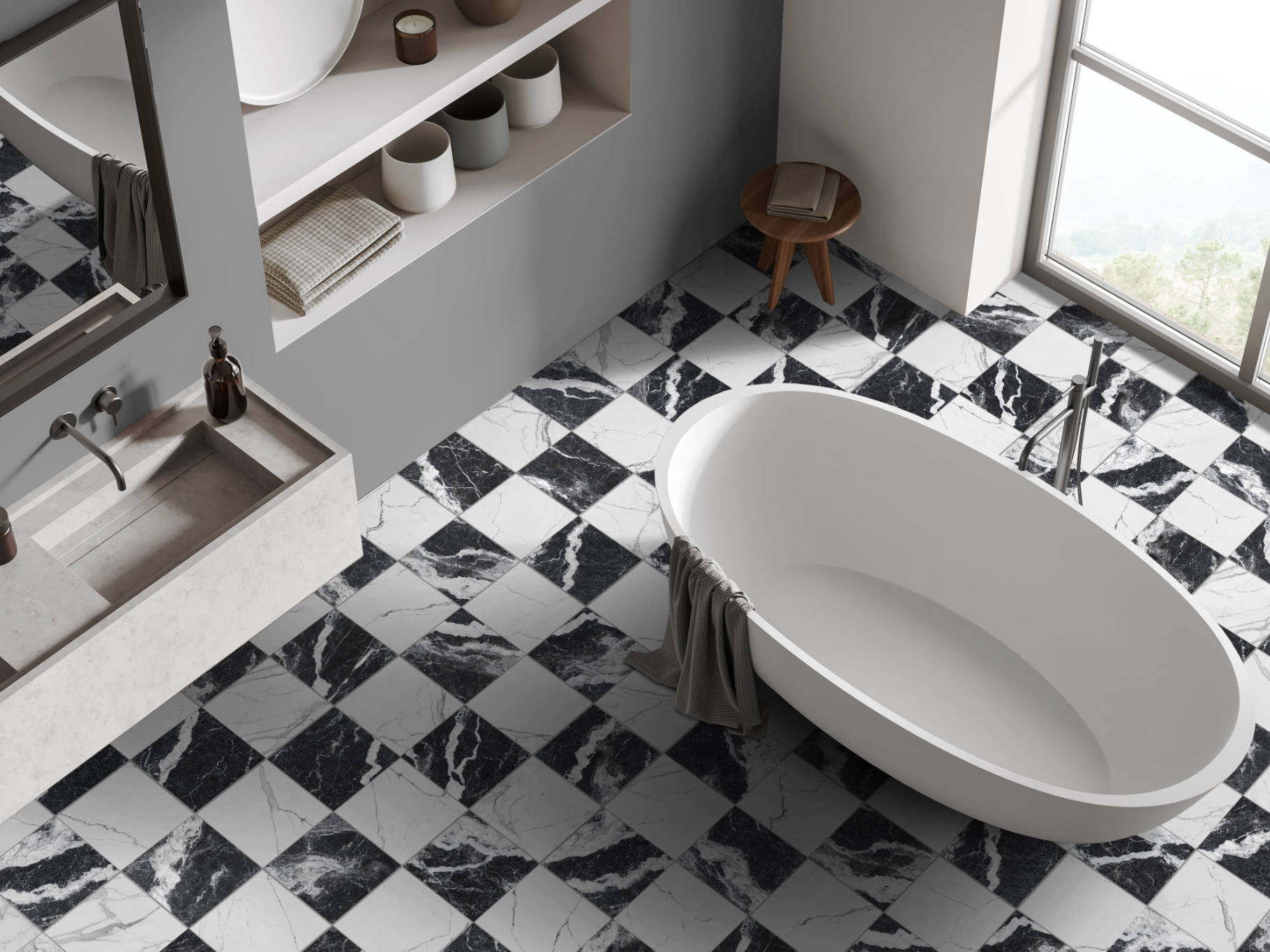 Obsession Nero & Statuario 2 | La Raj Tile & Marble