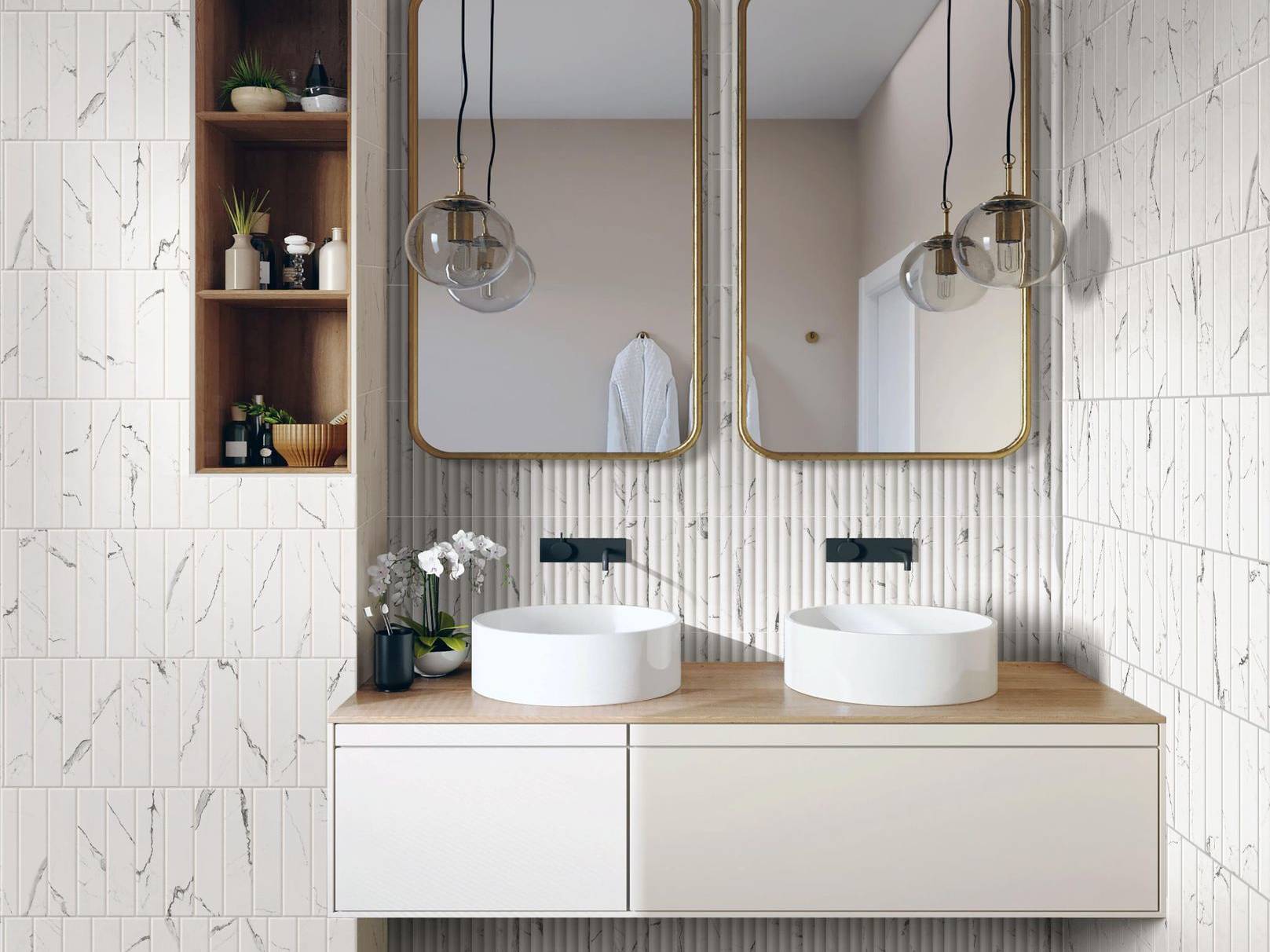 Obsession Statuario % Nero | La Raj Tile & Marble
