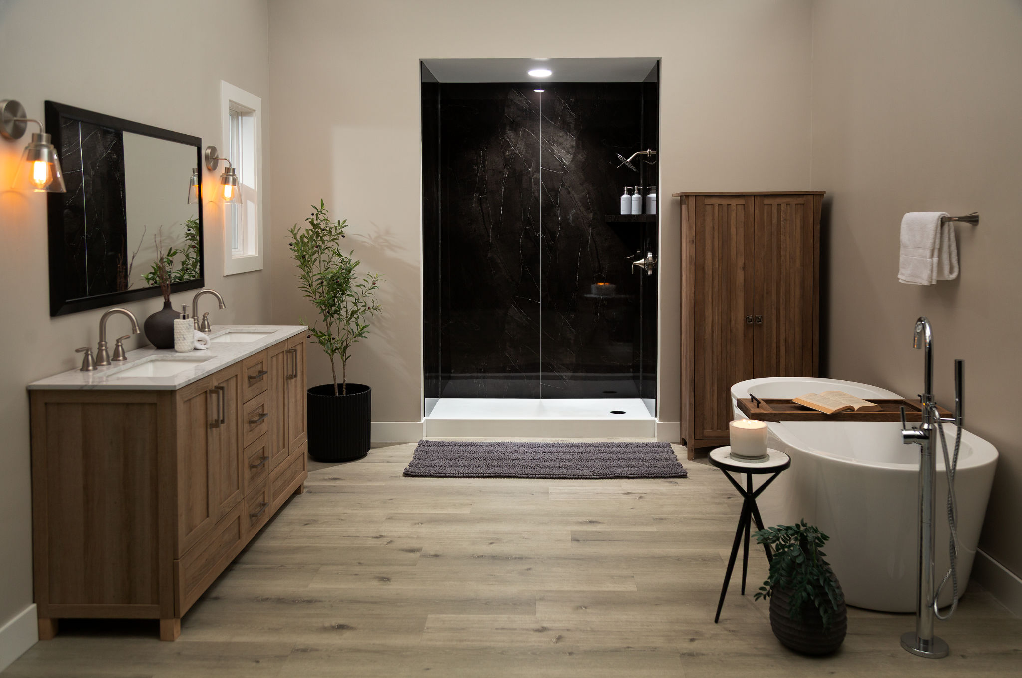 Black Ice Gloss Shower Wall Kit 36x60x94 | La Raj Tile & Marble