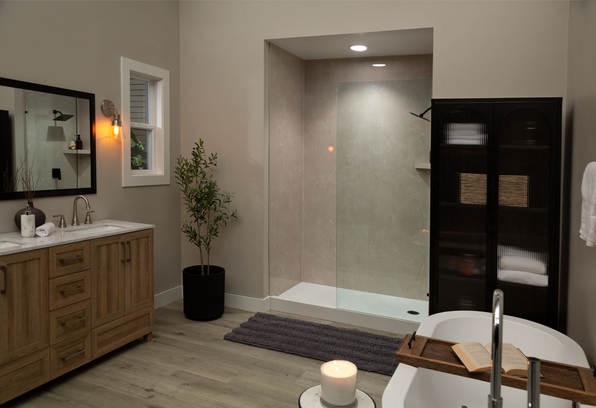 Drift Sand Gloss Shower Wall Kit 30x60x94 | La Raj Tile & Marble