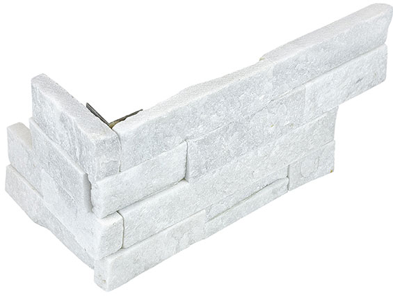 Ledger Stone 6x18 Glacier Assembled Corner | La Raj Tile & Marble