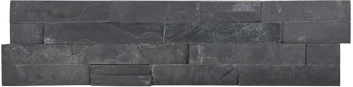 Ledger Stone 6x24 Carbon Split Face Corner | La Raj Tile & Marble