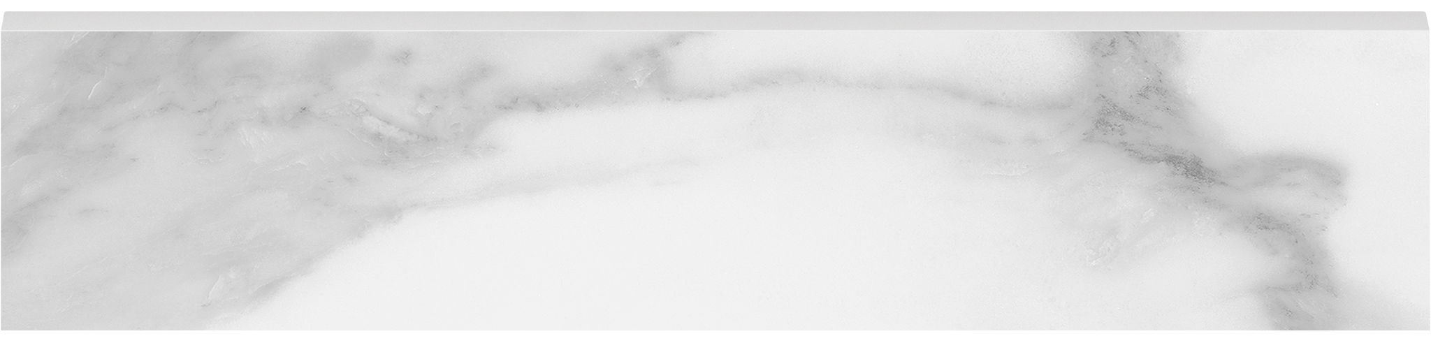 Plata 3x12 Statuario Brina Bullnose Matte | La Raj Tile & Marble