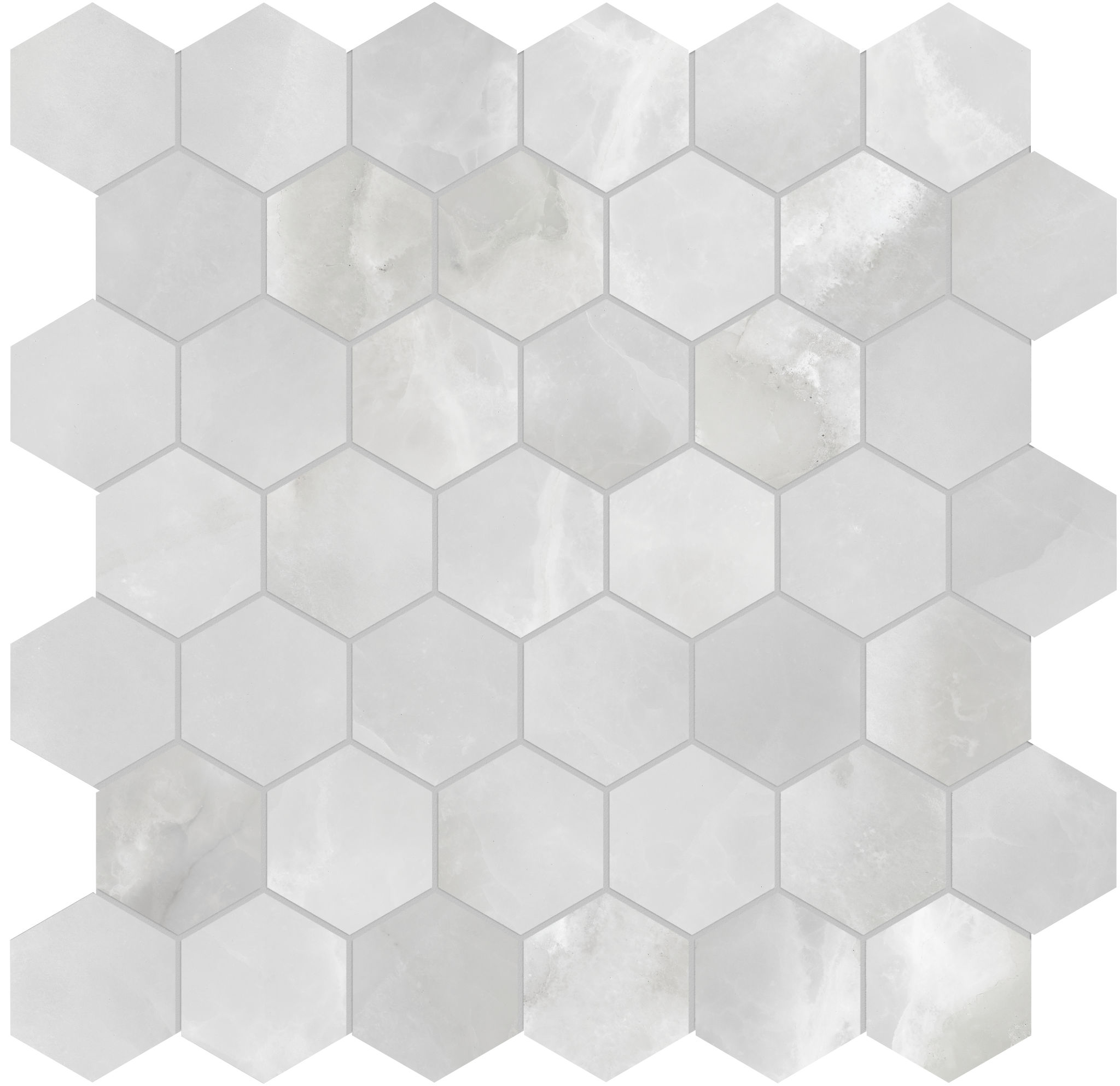 Plata Onyx Crystallo 2 Hexagon Matte | La Raj Tile & Marble