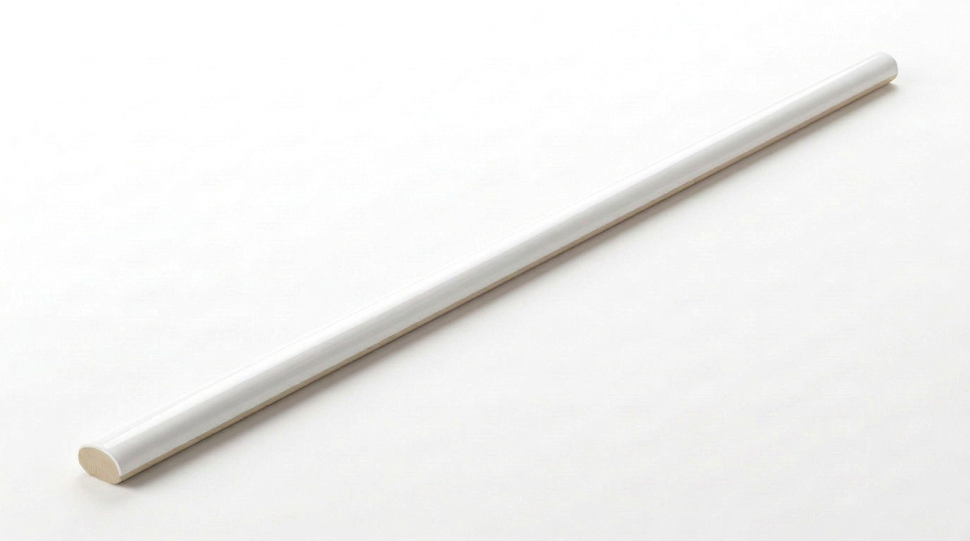 Sausalito 0.39X9 White Gloss Trim | La Raj Tile & Marble