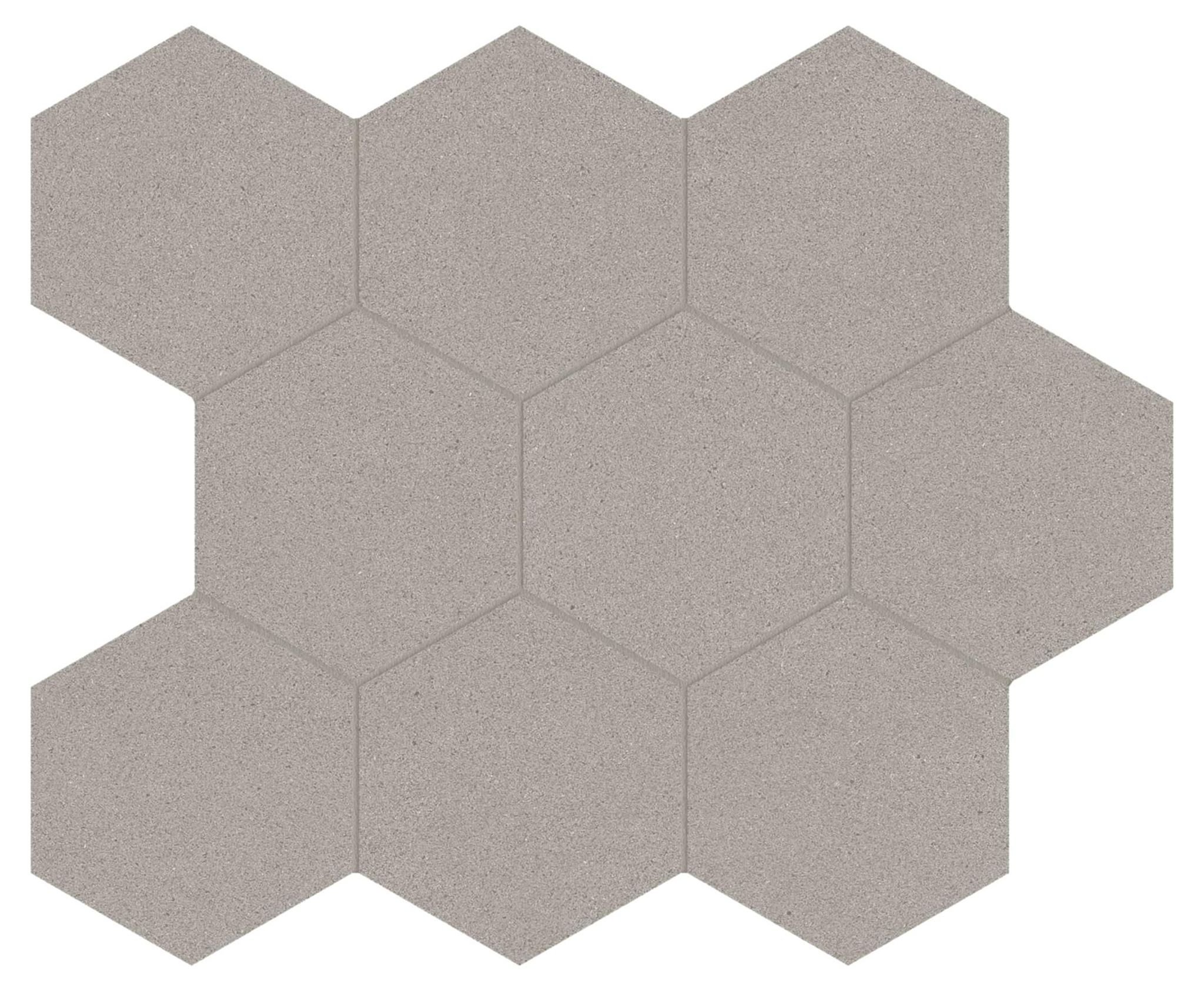 Serena 4" Hex Pewter | La Raj Tile & Marble