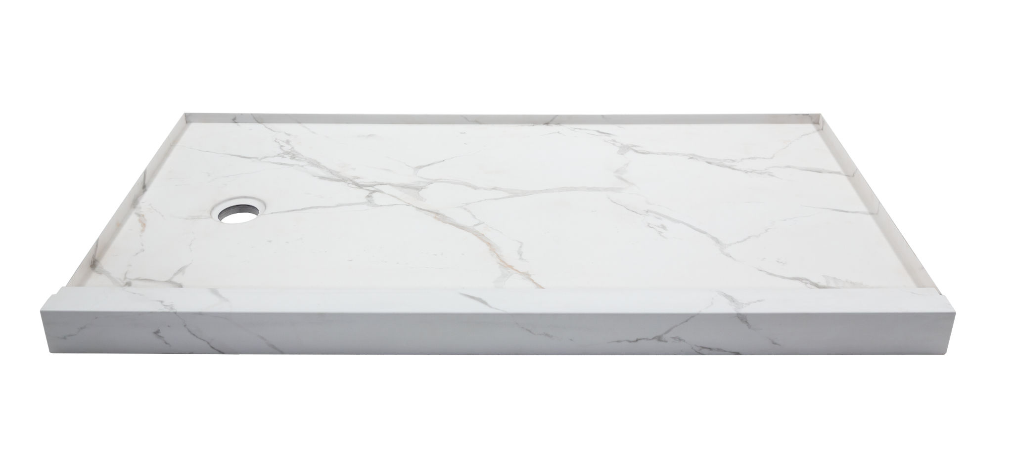 Shower Pan 30x60 Bianco Marble | La Raj Tile & Marble