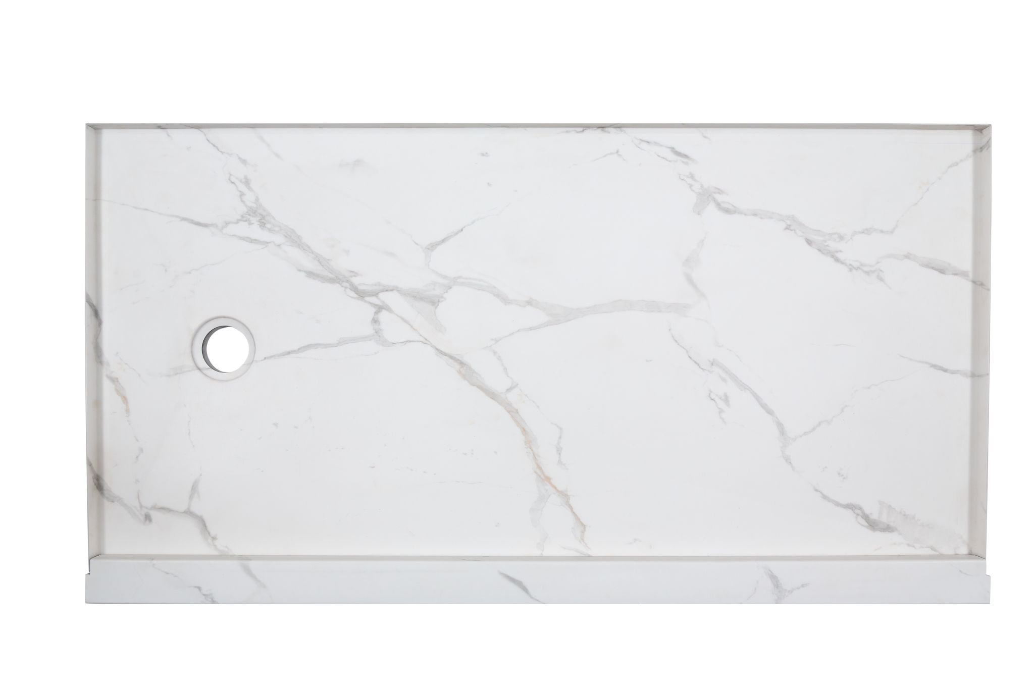 Shower Pan 36x60 Bianco Marble | La Raj Tile & Marble